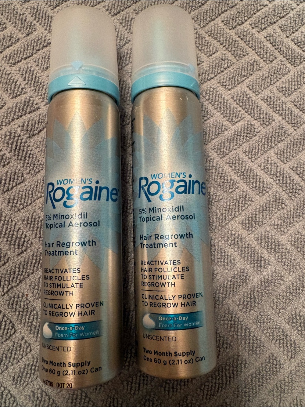 Women's Rogaine 5% Minoxidil Topical Aerosol Unscented (Silver & Light Blue)